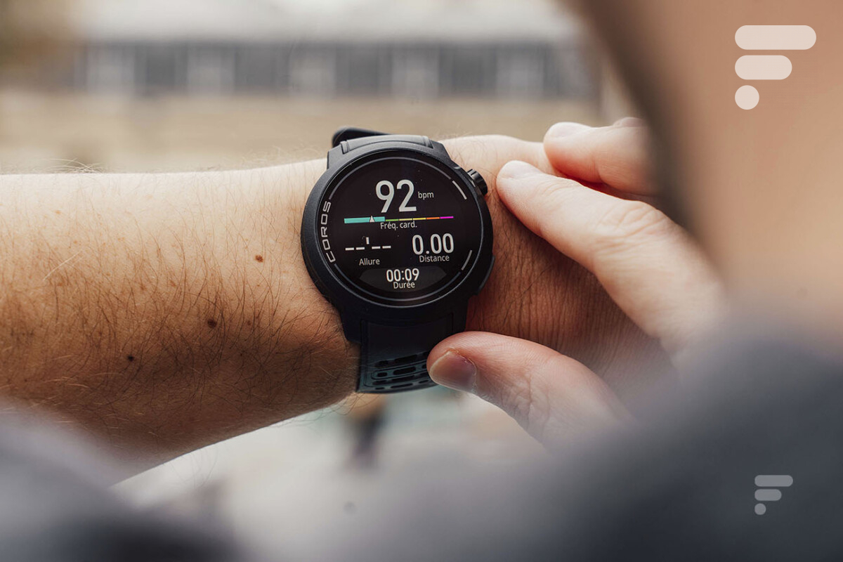 Un écran d'entraînement sur la Coros Pace Pro
