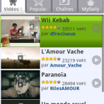 Dailymotion en application sur Android