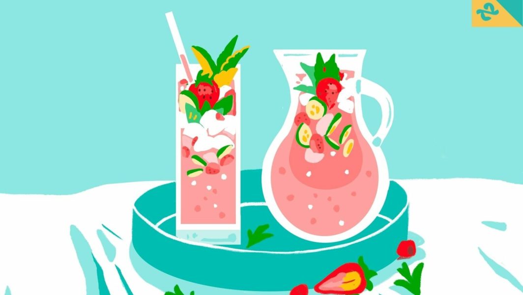 jus-fraise-framboises-menthe