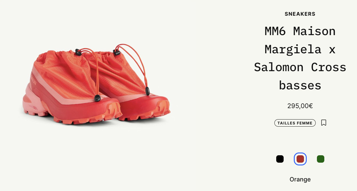 Les sneakers basses cross-training MM6 Maison Margiela x Salomon Les sneakers basses cross-training MM6 Maison Margiela x Salomon
