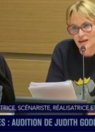 Judith Godrèche est auditionnée par les députés sur les violences sexuelles dans le cinéma le 14 mars 2024 // Source : Capture d'écran YouTube de la chaîne LCP