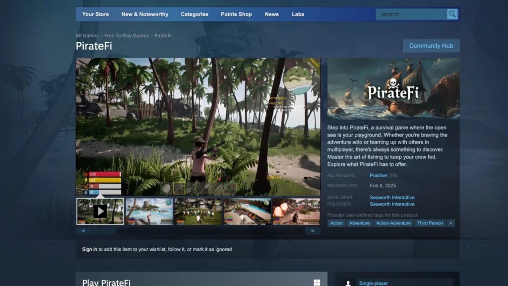 Le jeu sur Steam avant qu'il soit retiré. // Source : TechCrunch Le jeu sur Steam avant qu'il soit retiré. // Source : TechCrunch