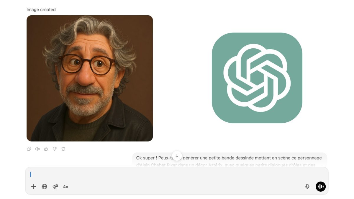 Alain Chabat en mode Pixar, par ChatGPT. // Source : Numerama